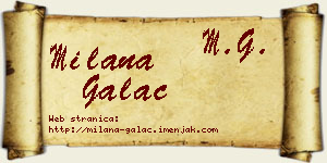 Milana Galac vizit kartica